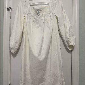 Diane Von Furstenberg Cream Pleated Dress